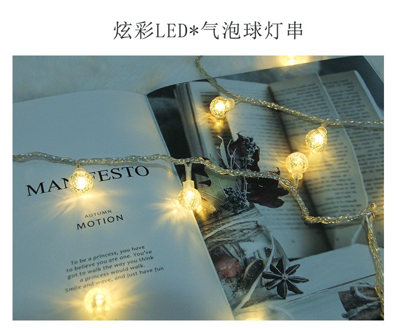 LED spherical light strings, outdoor Christmas and festival colorful lights, starry sky, wedding and birthday decorative string lights detail image 1