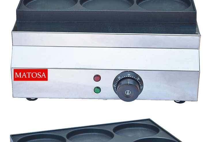 Commercial electric heating hamburger machine FY-HB06 egg hamburger grill six-hole pancake machine and soybean cake machine equipment detail image 5
