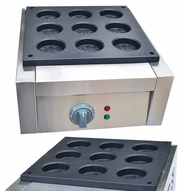 FY-9B commercial aluminum plate patterned baking machine for nine-hole electric red bean cake, Taiwanese wheel cake snack machine detail image 5