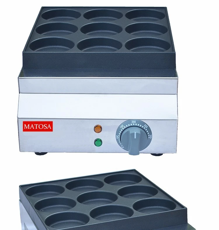 Commercial electric heating egg burger machine FY-HB09, a nine-hole burger stove specially designed for snack burger shops detail image 5