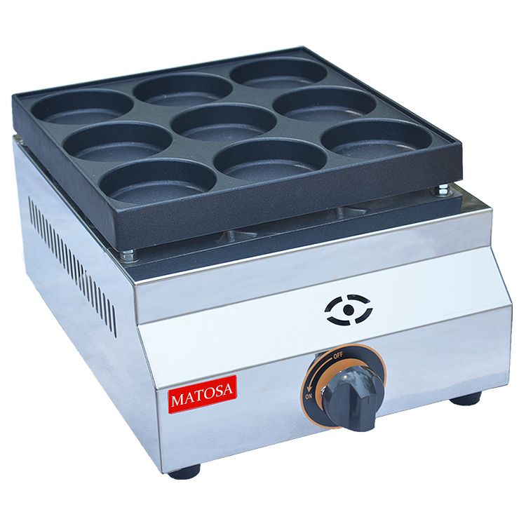 Egg burger machine FY-HB09.R commercial gas burger machine nine-hole burger oven pancake machine Specification image