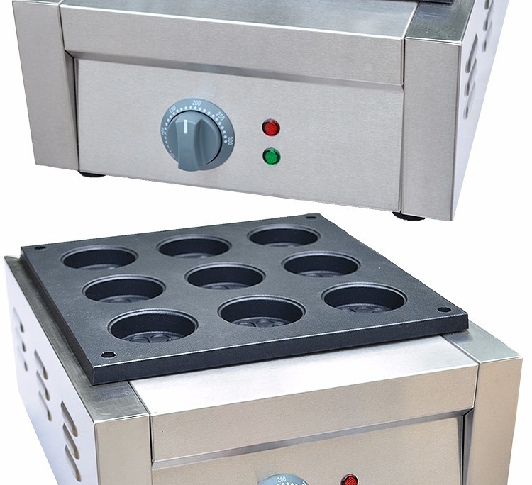 FY-9B commercial aluminum plate patterned baking machine for nine-hole electric red bean cake, Taiwanese wheel cake snack machine detail image 6