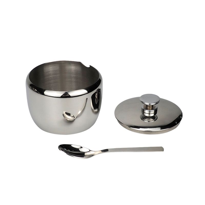 304 stainless steel three-flavor seasoning box, seasoning rack, household seasoning jar, flavoring and chicken essence jar, enlarged and thickened Specification image