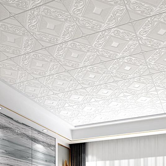 Hot-selling DIY anti-collision wall sticker and celling3D wall sticker home office business place with decorative soft installation moisture-proof imitation leather Europe style thumbnail