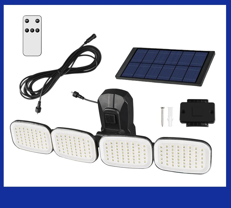 Mingxin Flashlight KXK-601-SMD solar sensor lamp Ultra-bright waterproof outdoor remote control sensor lamp street lamp detail image 5