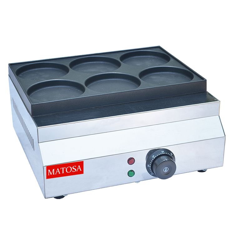 Commercial electric heating hamburger machine FY-HB06 egg hamburger grill six-hole pancake machine and soybean cake machine equipment Specification image