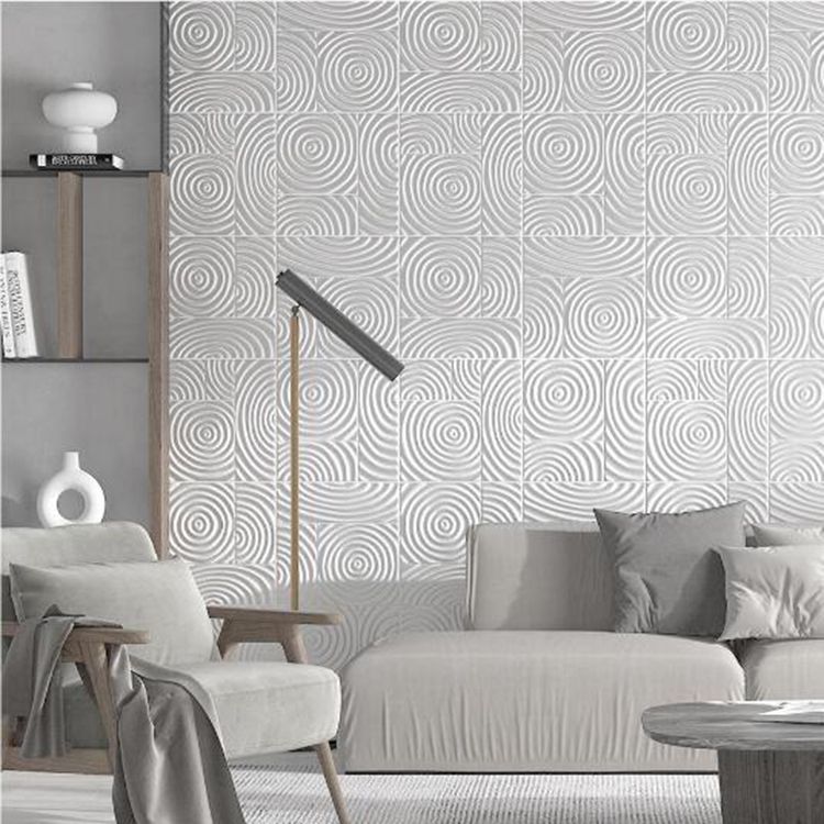 Hot-selling anti-collision wall sticker and celling3D wall sticker home office business place with decorative soft installation moisture-proof imitation leather  Embossed wreath pattern thumbnail