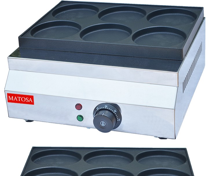 Commercial electric heating hamburger machine FY-HB06 egg hamburger grill six-hole pancake machine and soybean cake machine equipment detail image 4