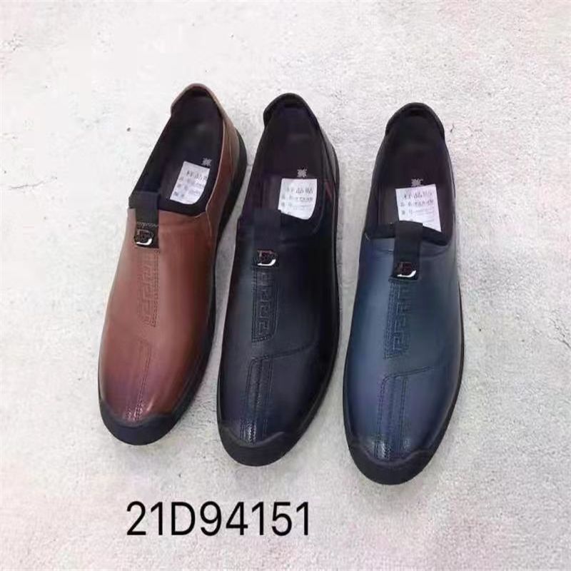 Bonsai Men's Shoes Official Website Leather Loafers Leather Hollow Breathable Holes Summer With Shoelaces Flat Soft Sole Lace-Up 46