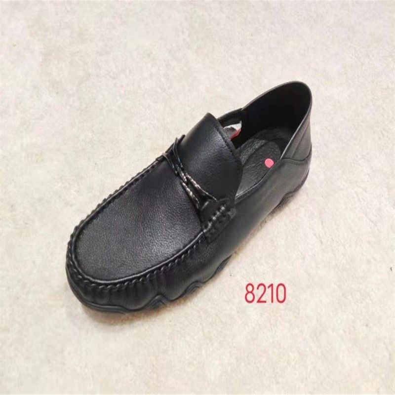 Bonsai Official Flagship Store Spring Men's Casual Leather Shoes Leather Breathable Fashionable Shoes Men's Shoes Bean Shoes Men Soft 50