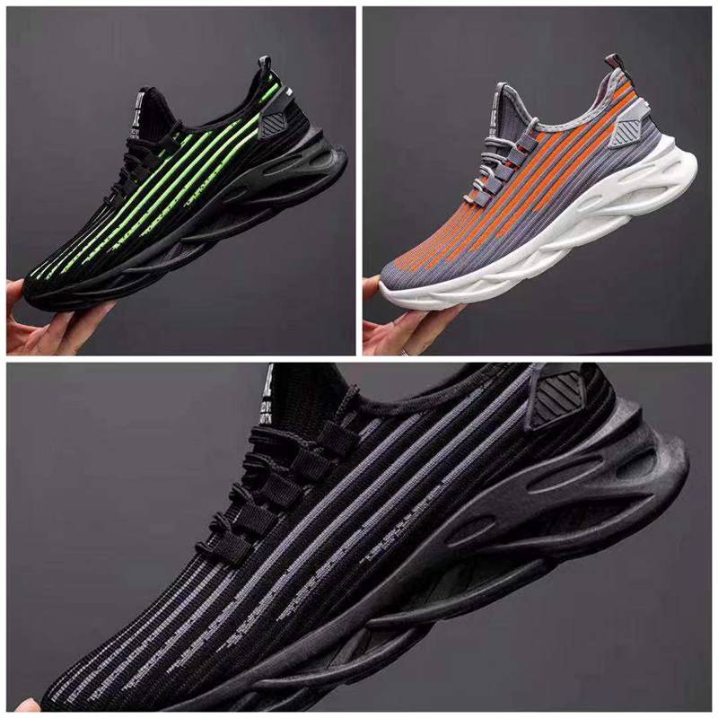 Breathable Fashion Fly-Woven Casual Sports Shoes Lace-Up Multi-Color Shock Absorption Shoes Men's Shoes Women's Shoes Board Shoes Coconut Shoes Durable Cool Non-Slip Shoes 44227-675