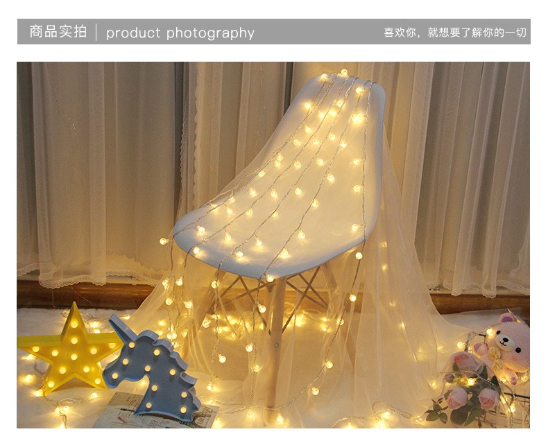 LED spherical light strings, outdoor Christmas and festival colorful lights, starry sky, wedding and birthday decorative string lights detail image 4