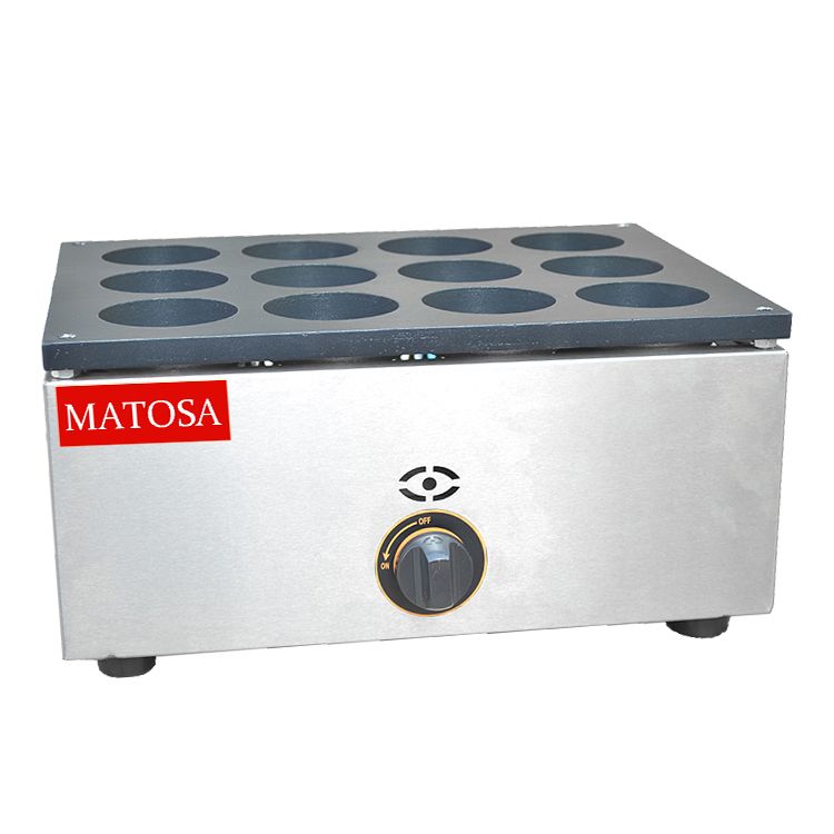 Commercial desktop twelve-hole hamburger machine FY-HB12.R gas egg hamburger oven, pancake oven, snack Specification image