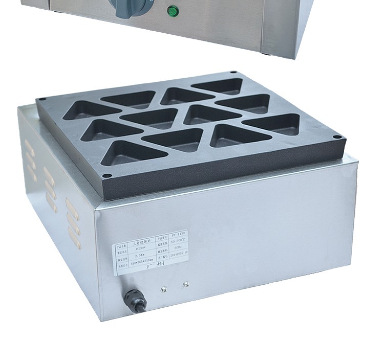 Electric heating triangular pancake oven FY-113D, pancake machine, bread machine, red bean pancake machine, muffin machine, snack equipment detail image 6