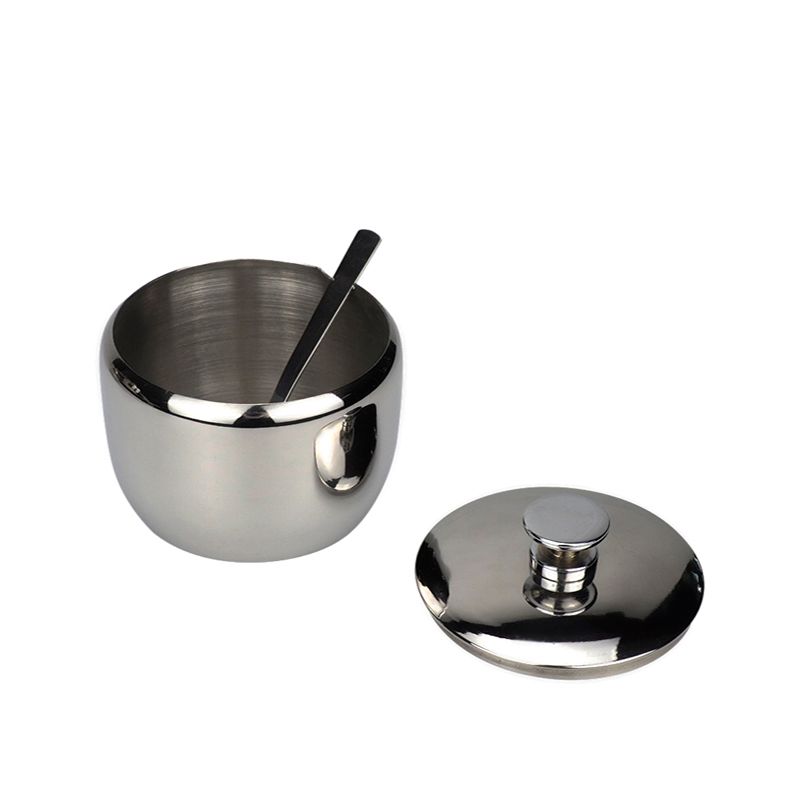 304 stainless steel three-flavor seasoning box, seasoning rack, household seasoning jar, flavoring and chicken essence jar, enlarged and thickened details Picture