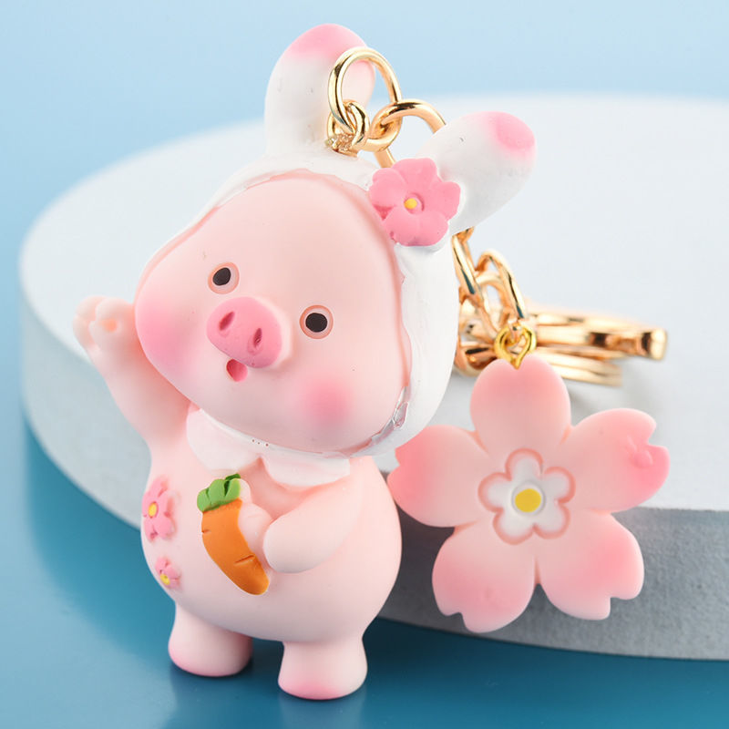 Cute little pig pig keychain series mixed