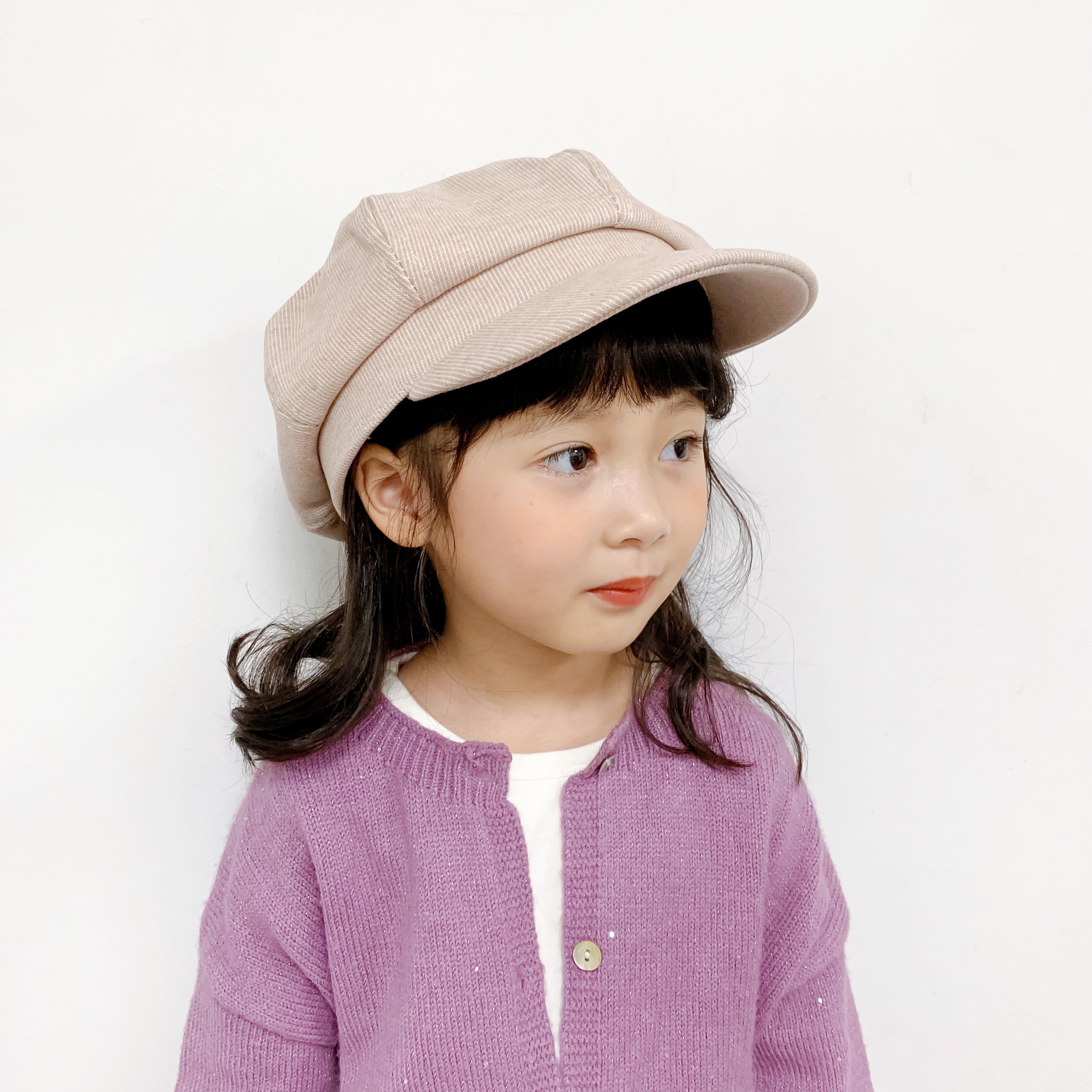 Autumn-Winter Wool Octagon Beret For Children 4