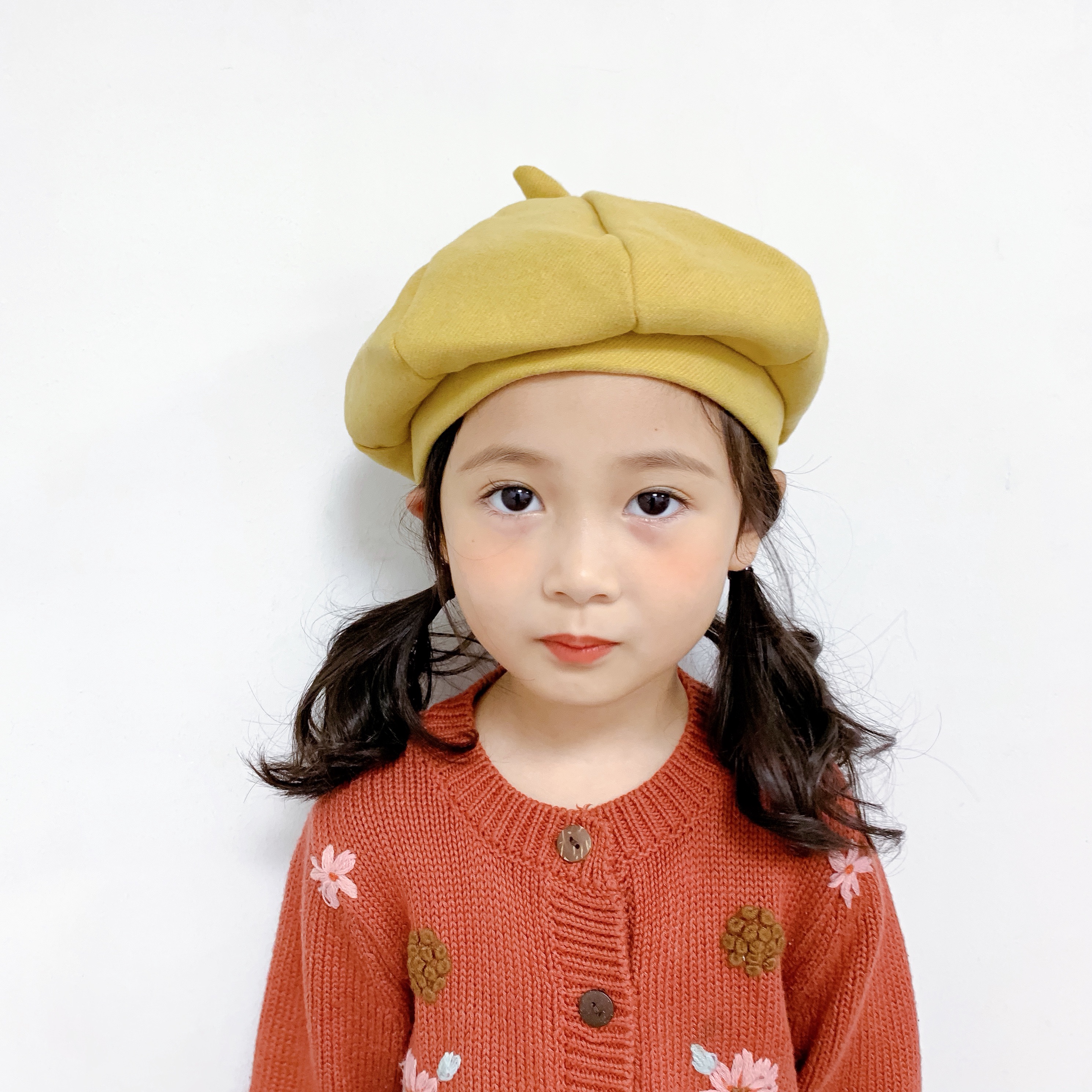 Autumn-Winter Wool Octagonal Beret For Children