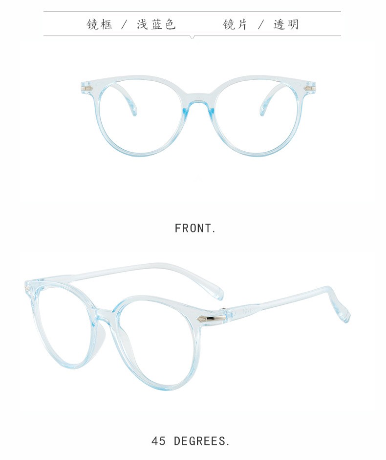 新款防蓝光眼镜 0003平光镜男女简约时尚金属点缀PC镜框跨境详情图5