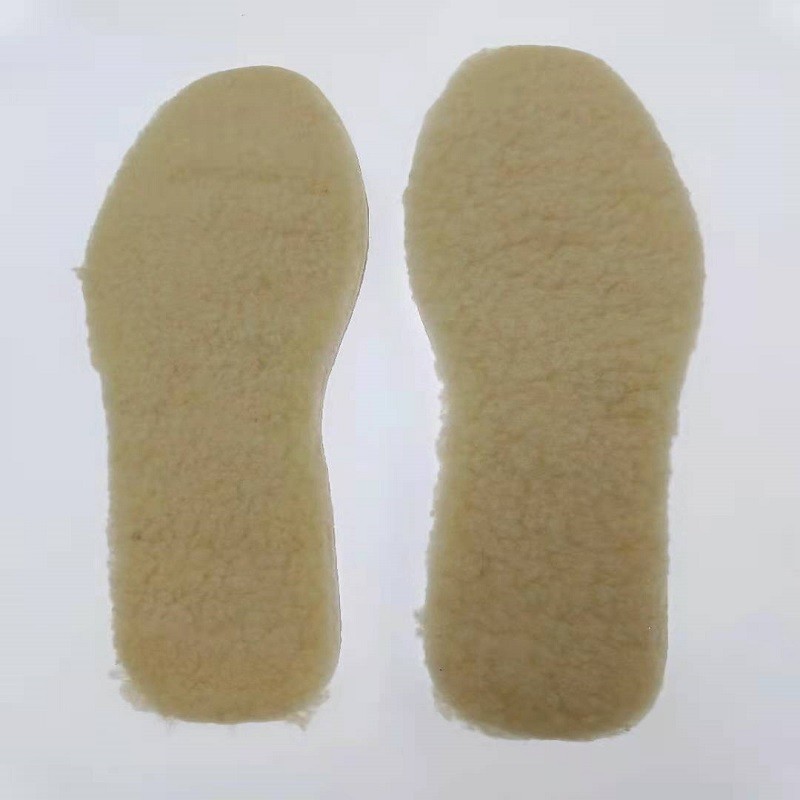 Wholesale and export of 36731 insoles, custom-made insoles based on samples, lambskin faux wool processed insoles, thermal insoles, customizable insoles, aluminum foil thermal insoles Specification drawing
