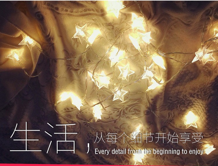 LED彩灯闪灯串灯满天星小彩灯装饰串灯少女收割机宿舍装饰星星灯详情图4