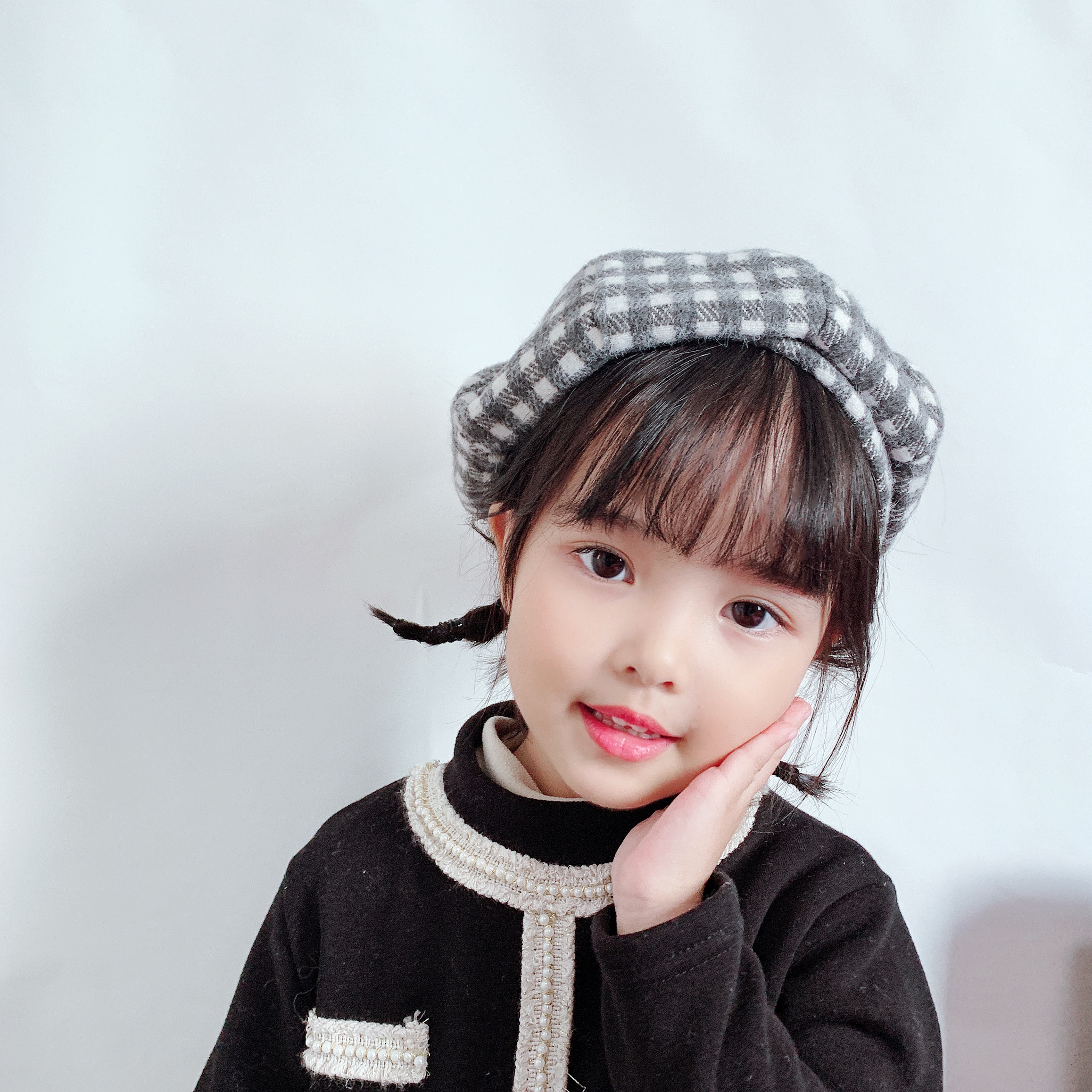 Autumn And Winter Children's Popular Wool Octagon Painter Hat 12