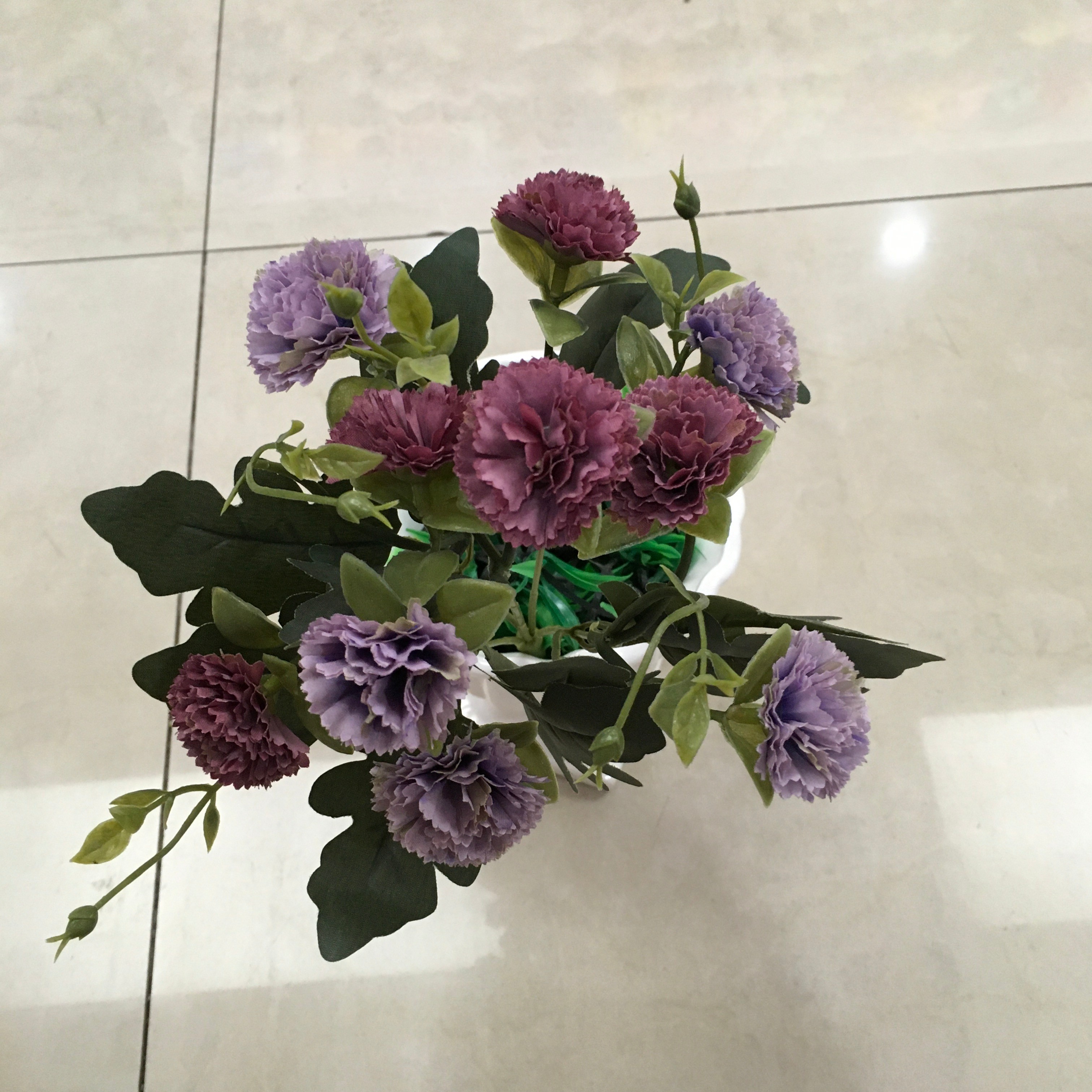 利利仿真花束假花客厅室外布置5叉10头皇冠丁香批发详情4