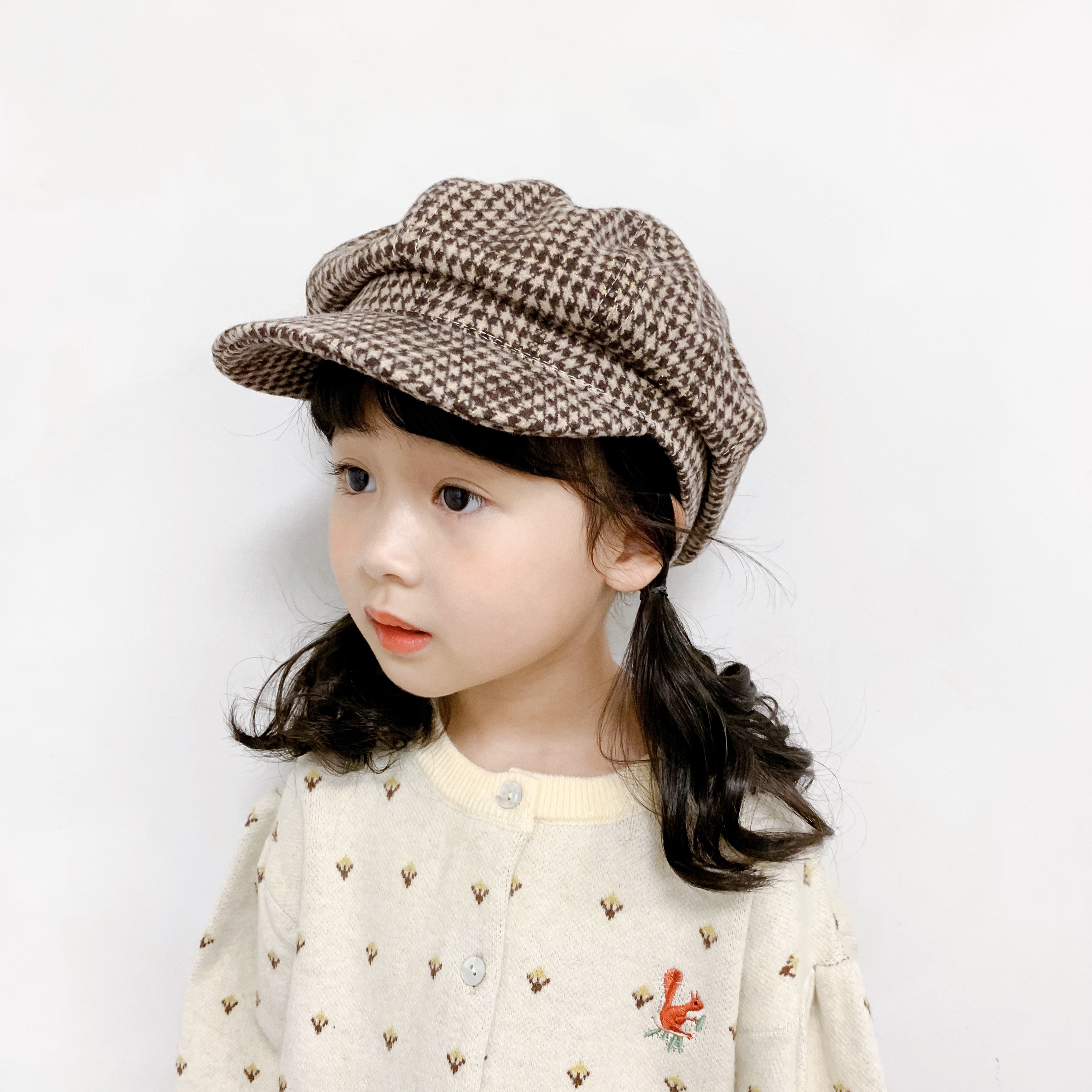 Autumn And Winter Wool Children's Octagon Beret 51