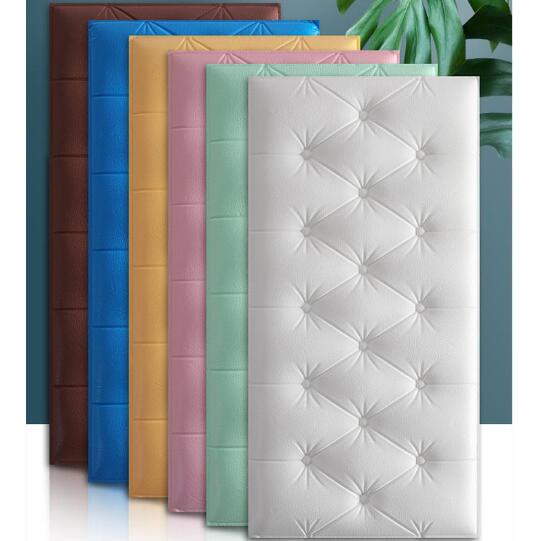 Classical imitation leather anti-collision wall sticker and celling 3D wall sticker home office business place with decorative soft installation moisture-proof 35cm*70cm thumbnail