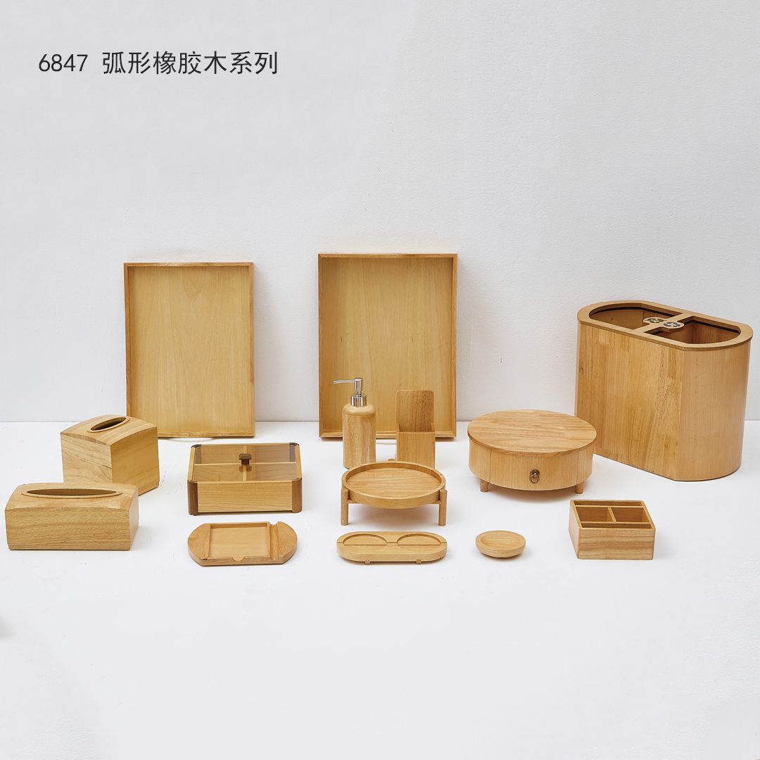 Hotel Home Club SPA Wooden room decoration Consumable box Tissue box tray Service Guide Emulsion bottle
