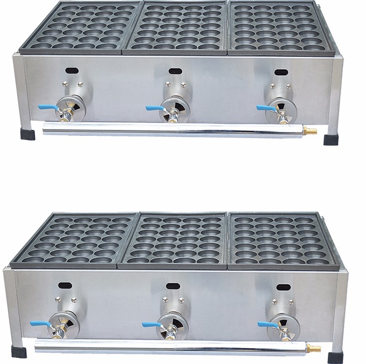 商用日式燃气鱼丸炉FY-1113三板烤盘直径4CM虾扯蛋章鱼烧机详情图6