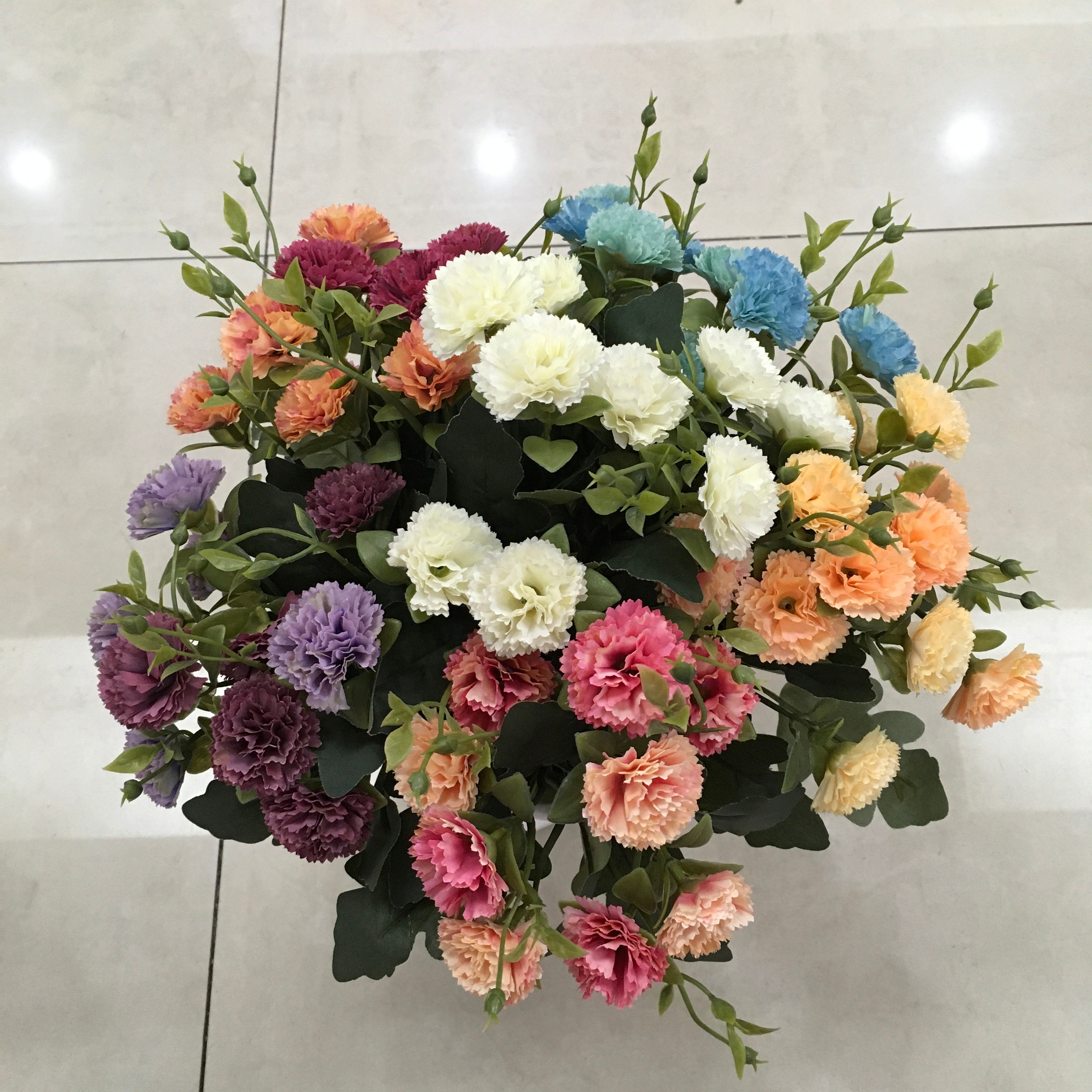 利利仿真花束假花客厅室外布置5叉10头皇冠丁香批发详情8