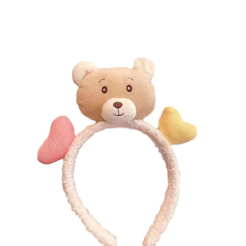 Cute cartoon children's headband, bear face wash headband, Korean Instagram influencer girl, versatile 1 Item Picture