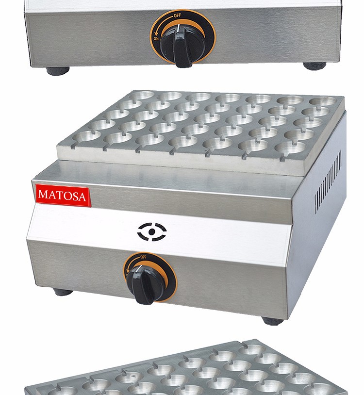 三十五孔燃气鹌鹑蛋炉不喷涂FY-35A.R章鱼丸子机商用鸟蛋机设备详情图5