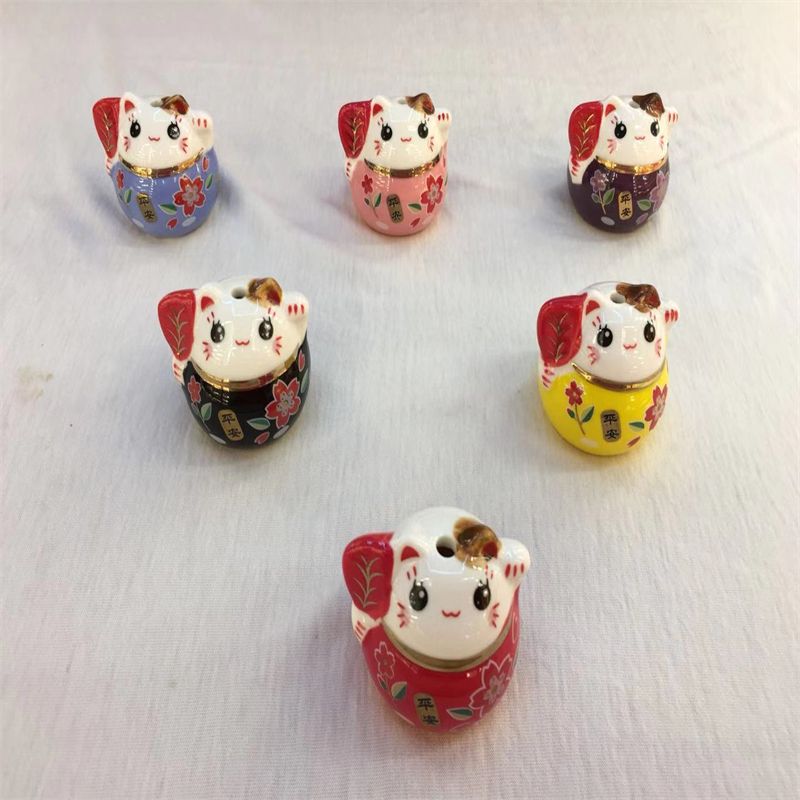 Nantai cat five-piece ceramic car decoration