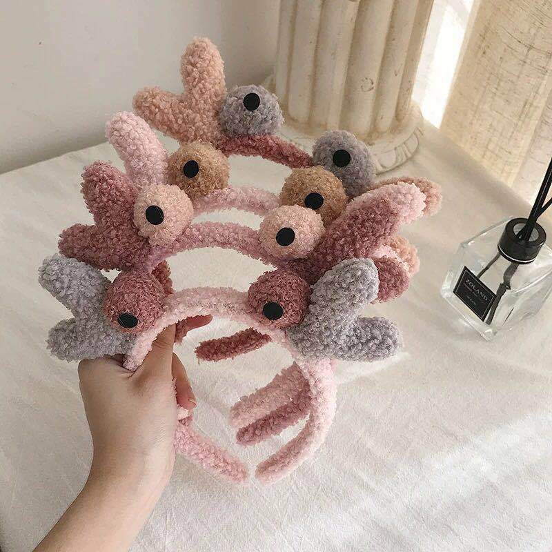 Cute cartoon children's headband, bear face wash and hair band, Korean Instagram Internet celebrity girl 8 details Picture