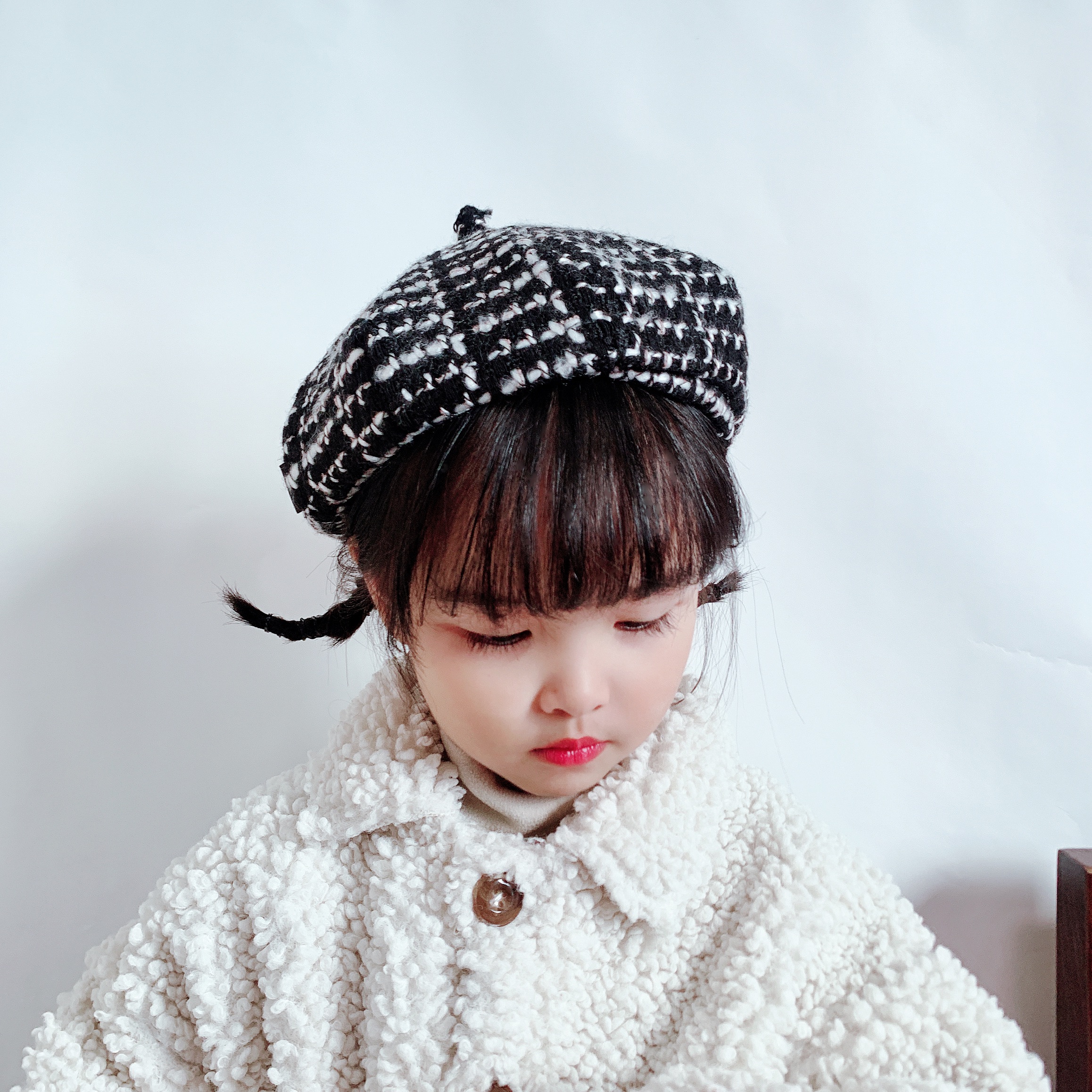 Autumn And Winter Children's Popular Wool Octagon Painter's Hat 3