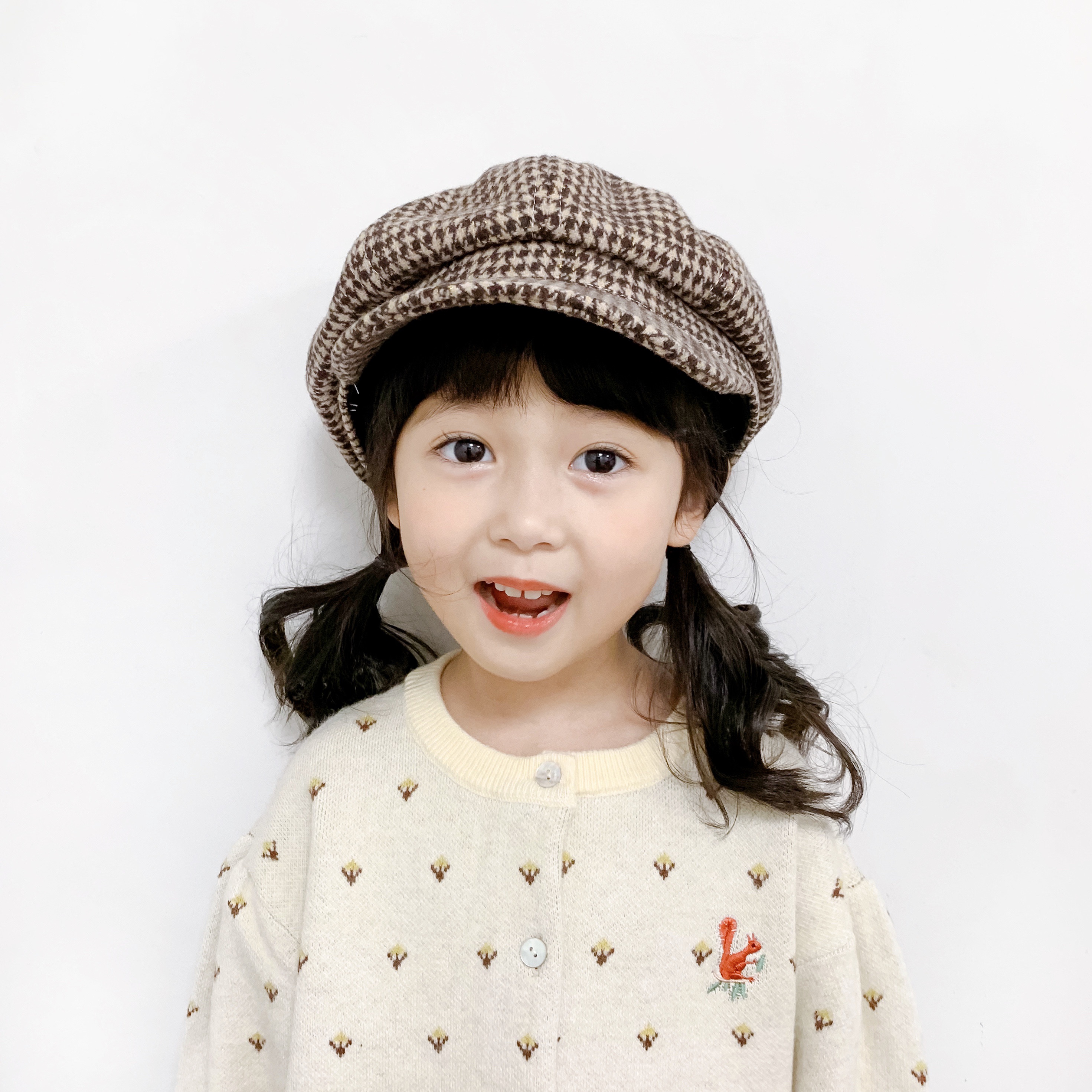 Autumn And Winter Wool Octagon Beret For Children 31