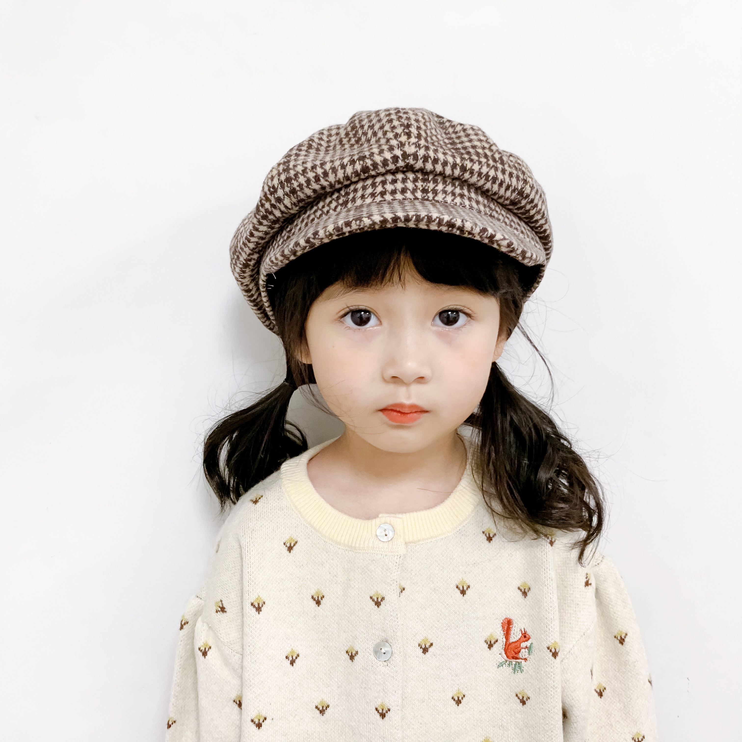 Autumn-Winter Wool Octagon Beret For Children 41