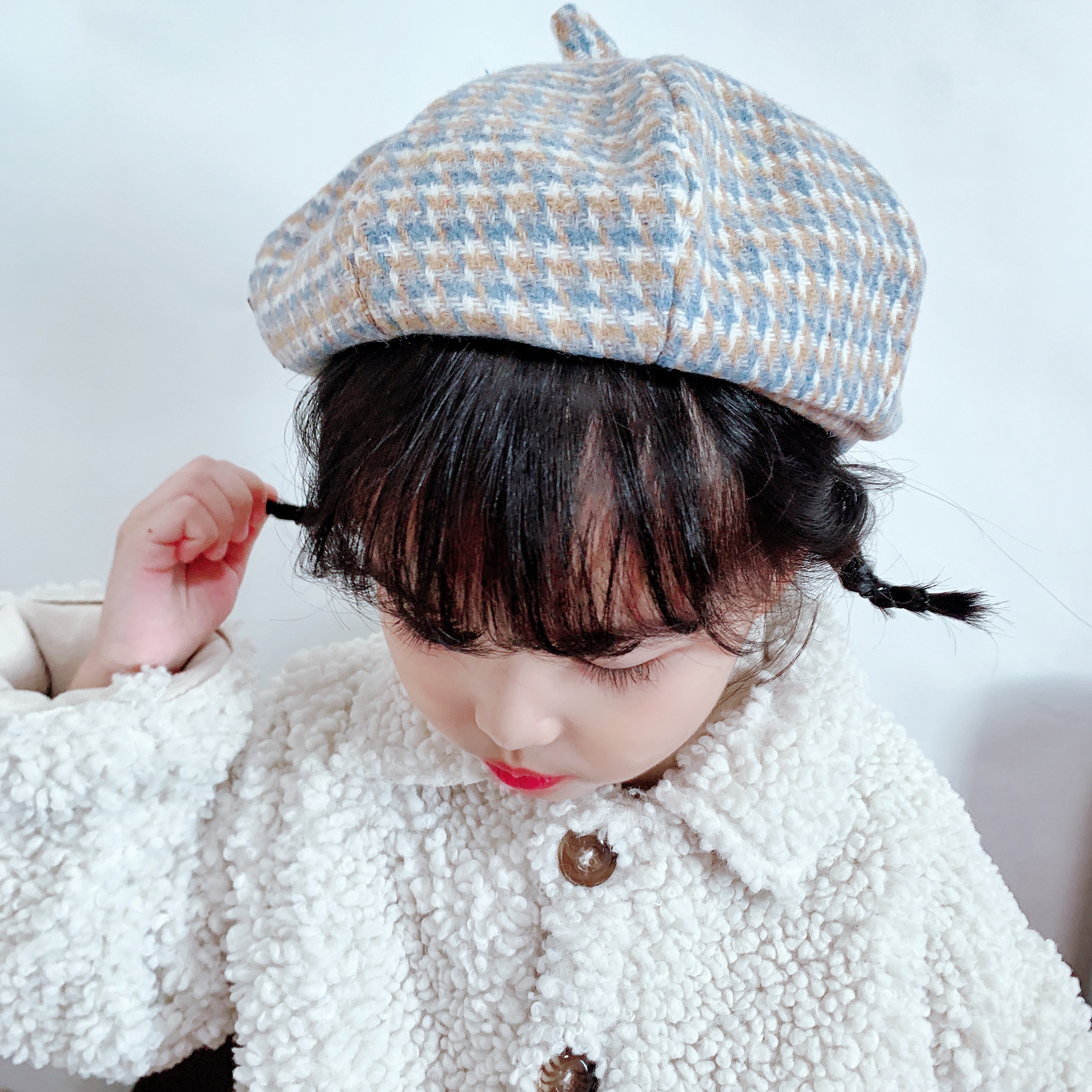 Autumn And Winter Children's Popular Wool Octagon Artist Hat 10