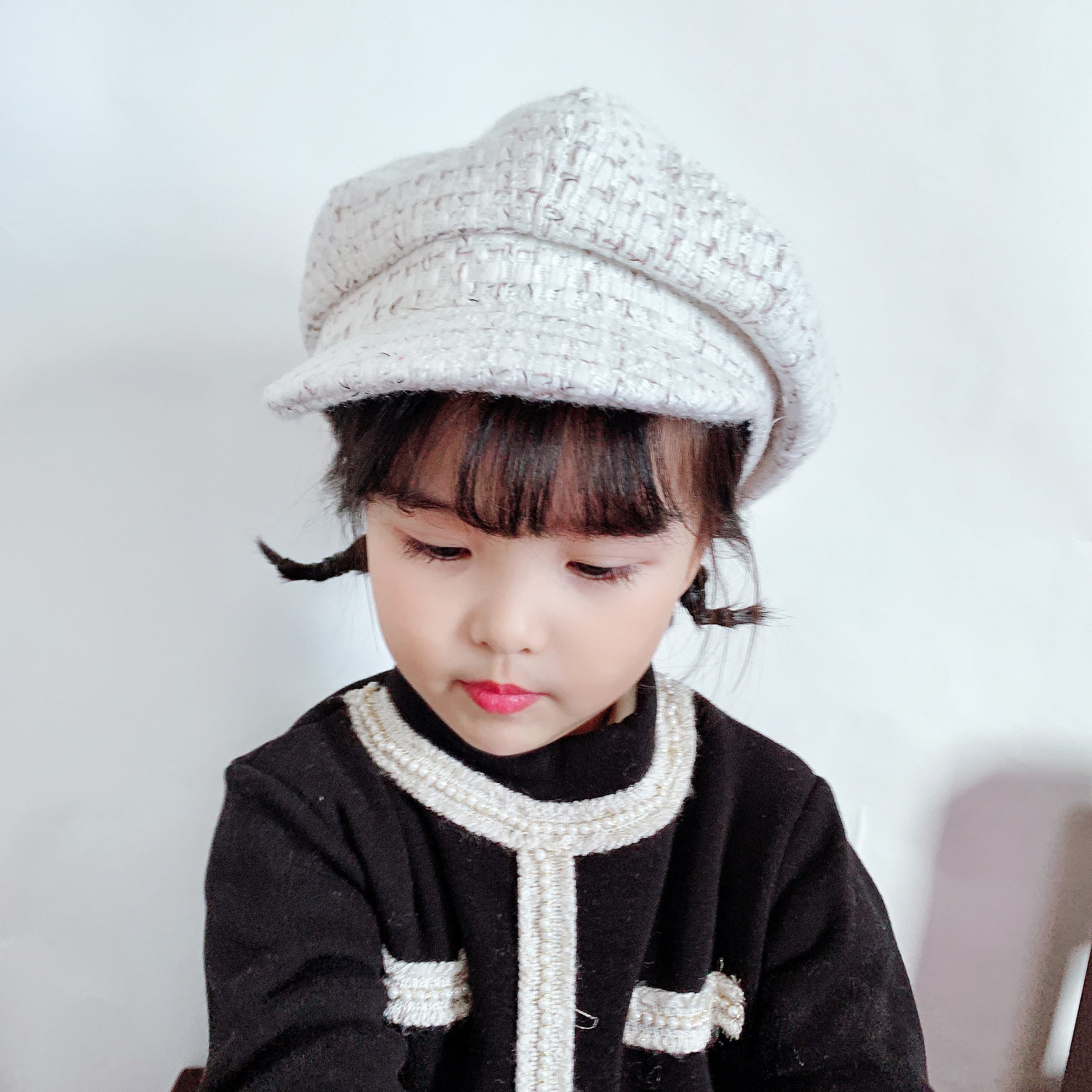 Autumn And Winter Children's Popular Wool Octagon Painter's Hat 7