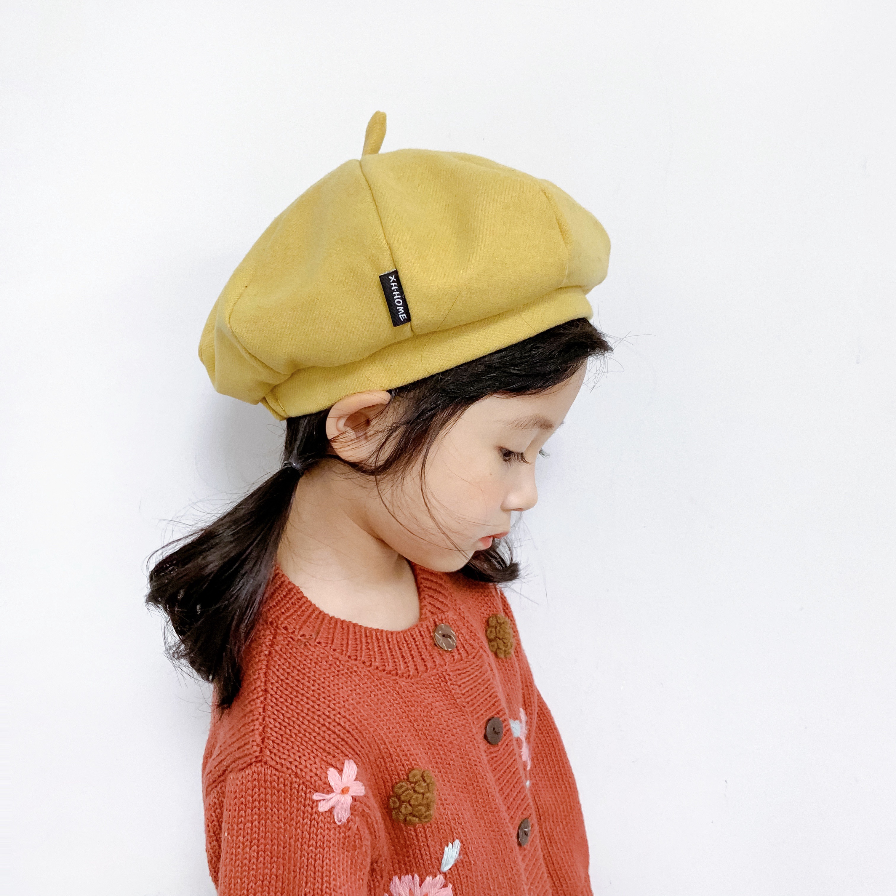 Autumn And Winter Wool Octagon Beret For Children 1
