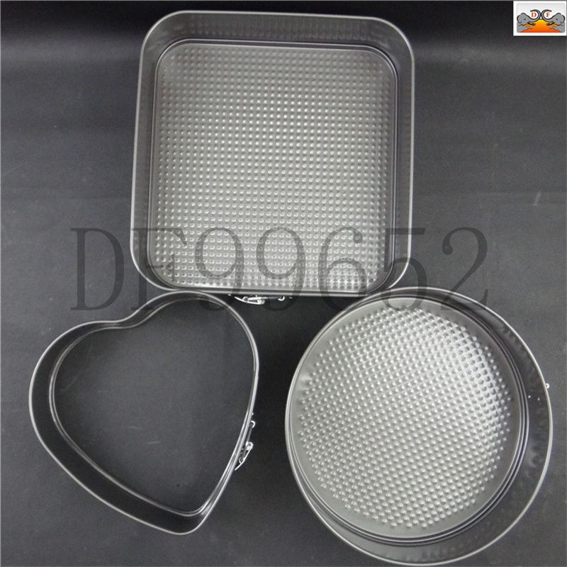 DF99652 heart-shaped square, round cake mold, round live bottom, live loop baking tray, carbon steel chiffon cake mold, round household baking base, round DF Trading House