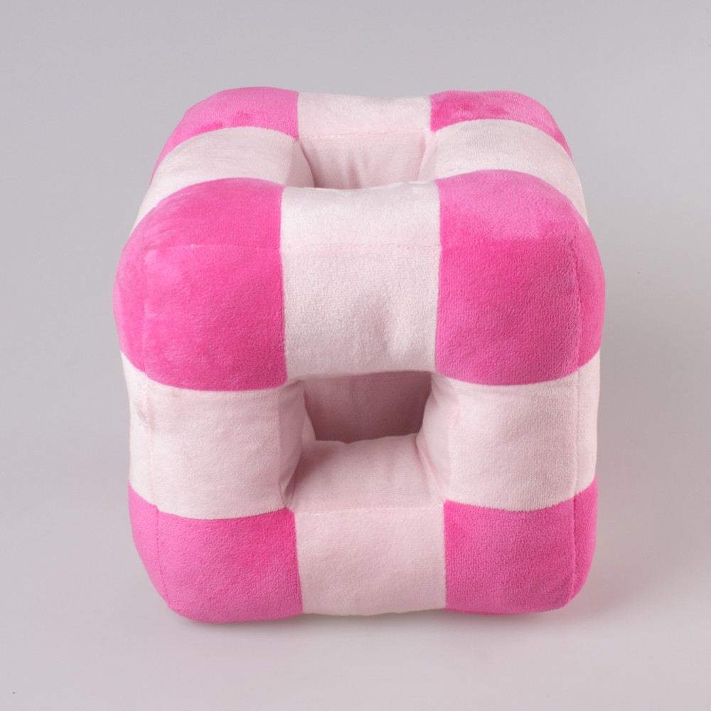 Square pink plush cushions and throw pillows for export of plush toys detail image 1