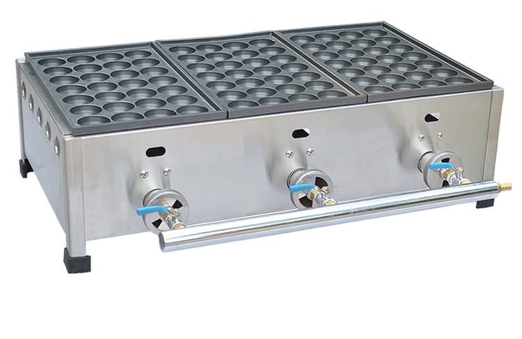 商用日式燃气鱼丸炉FY-1113三板烤盘直径4CM虾扯蛋章鱼烧机详情图4