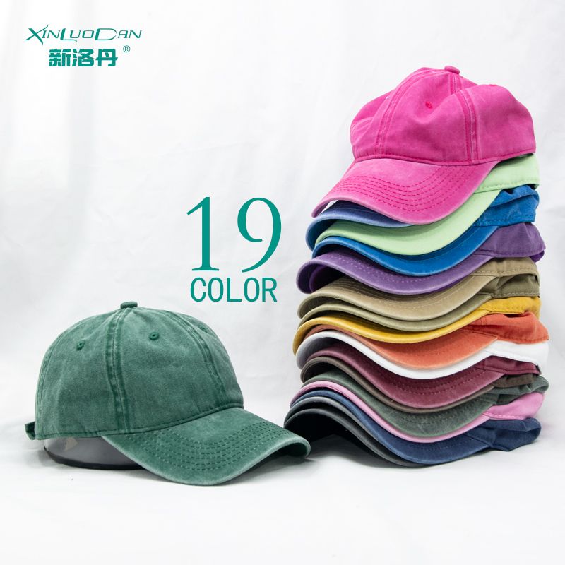 Foreign Trade Cross-Border Washed Soft Top Summer Hat Outdoor Duck Tongue To Do Old Cowboy Baseball Men's And Women's Sun Hat Wholesale Item Picture