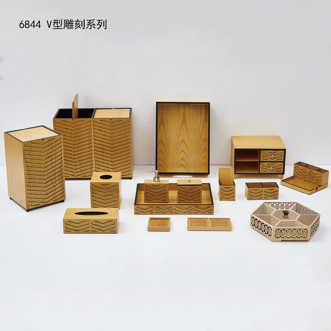 Hotel Homestay Club SPA Wooden room decoration ash wood consumable box tissue box tray service guide