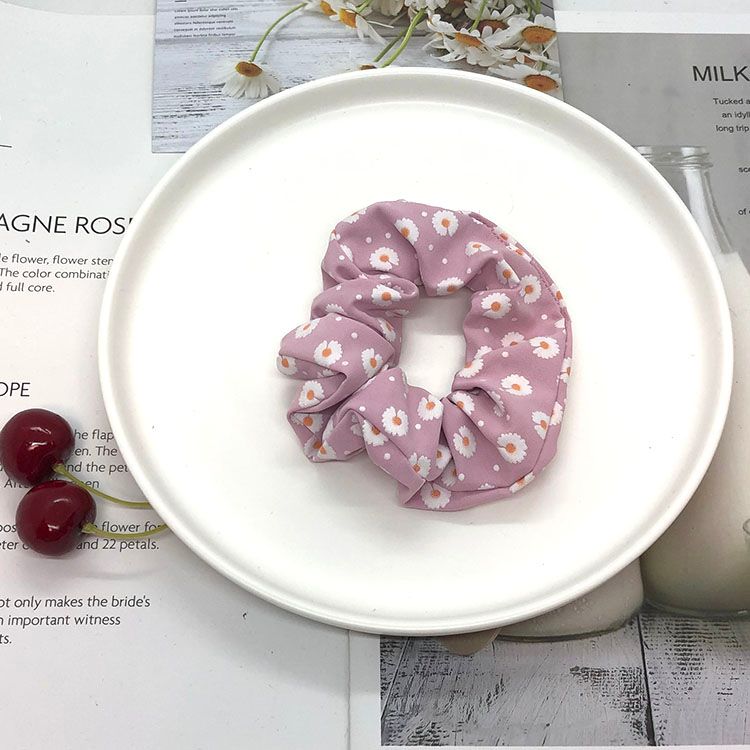 Offset printed small Daisy large intestine hair ties details Picture