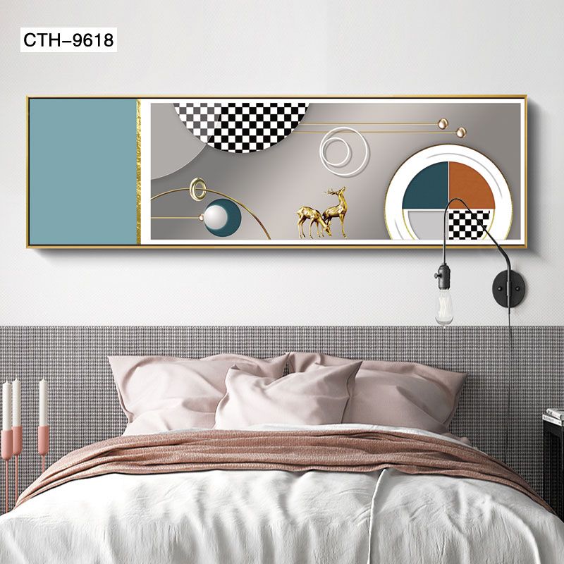Modern Living Room Decorative Painting Triptych Sofa Background Wall Hanging Painting Modern Simple Light Luxury Mural Restaurant Wall Painting Application Scenario
