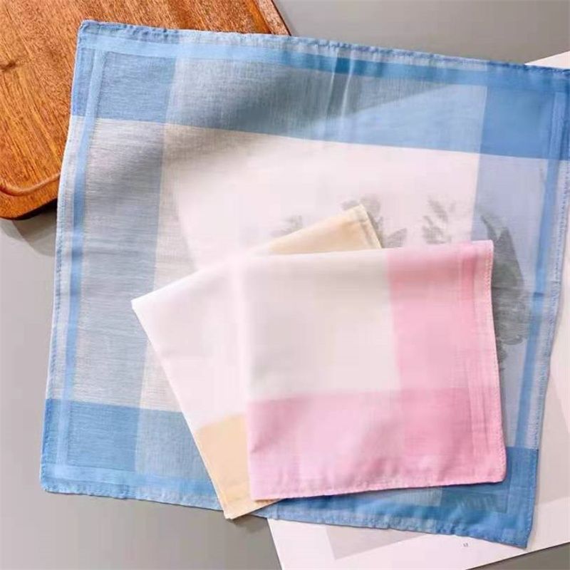 Small Fish Handkerchief Classic Hand Towel Old Handkerchief Striped Plaid Sweattowel Hand Towel 114